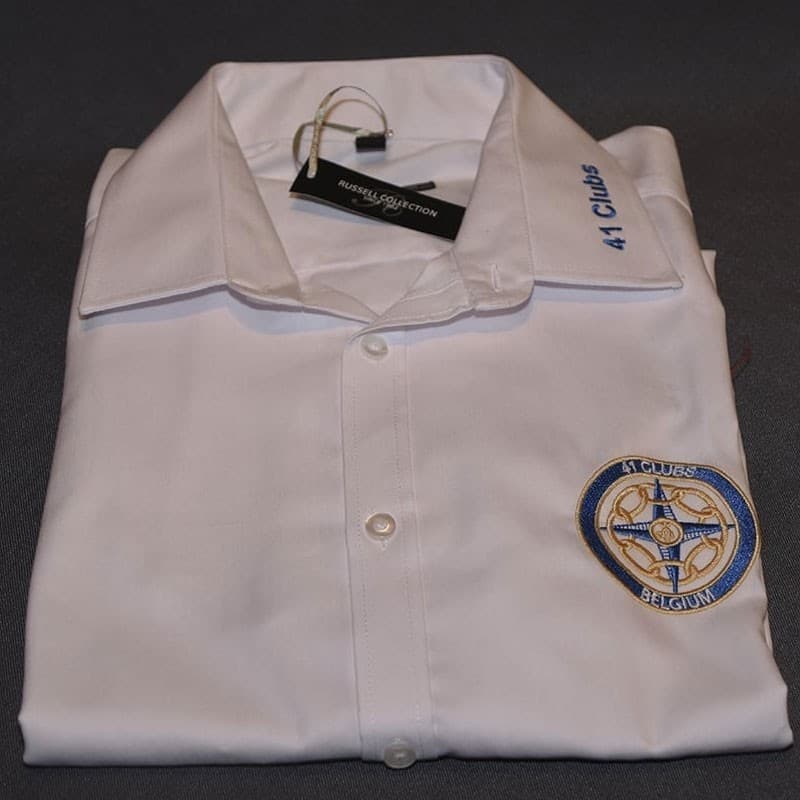 Shirt with logo 41 + collar embroidery